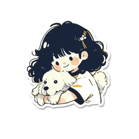 Cute Puppy Vinyl Sticker