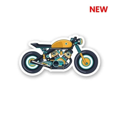 Retro Cafe Racer Vinyl Sticker