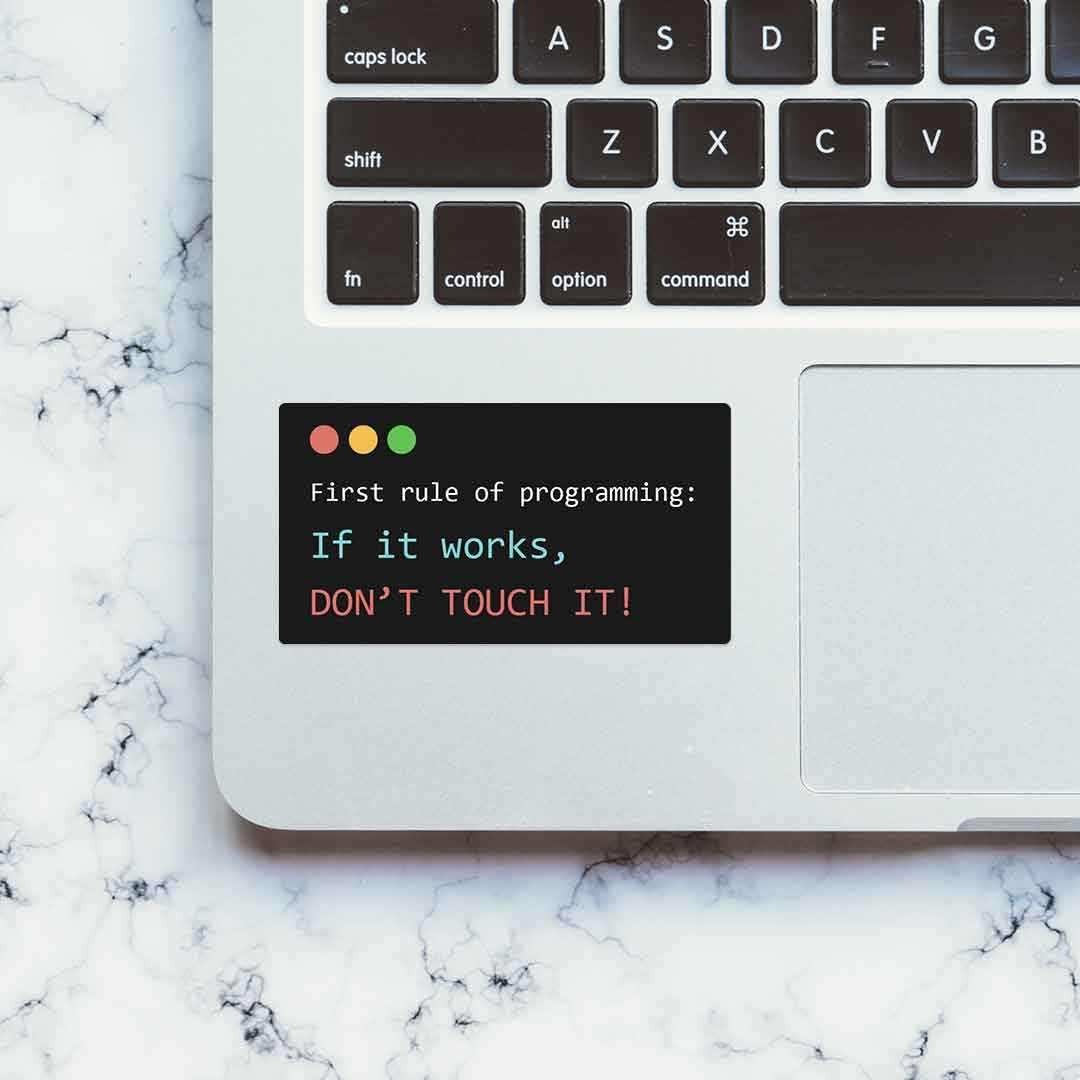 First Rule of Programming Vinyl Sticker