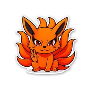 Cute Baby Nine-Tailed Fox Vinyl Sticker