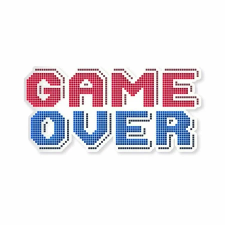 Game Over Pixel Vinyl Sticker