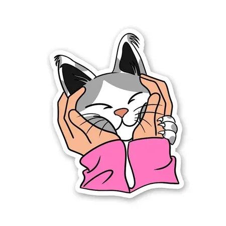 Cat Face Squish Vinyl Sticker