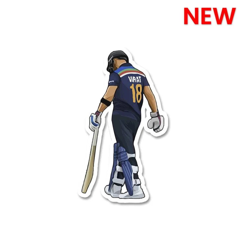 Virat 18 Batting Stance Sticker