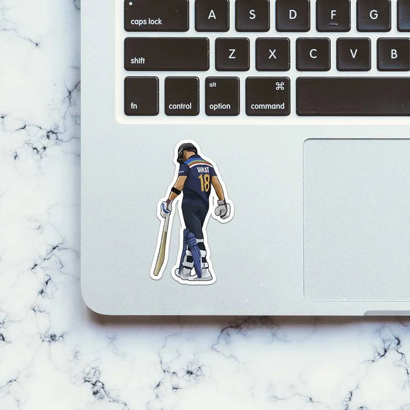 Virat 18 Batting Stance Sticker