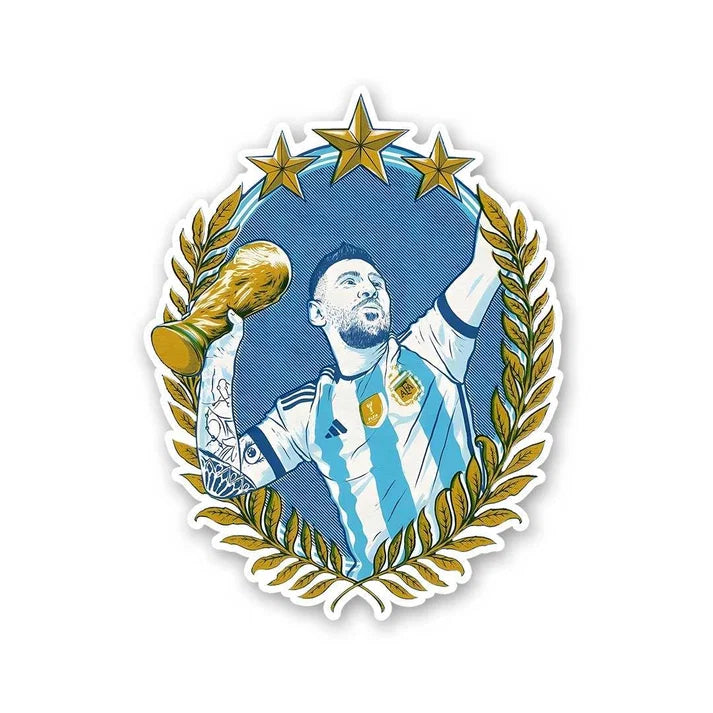 Messi World Cup Champion Sticker