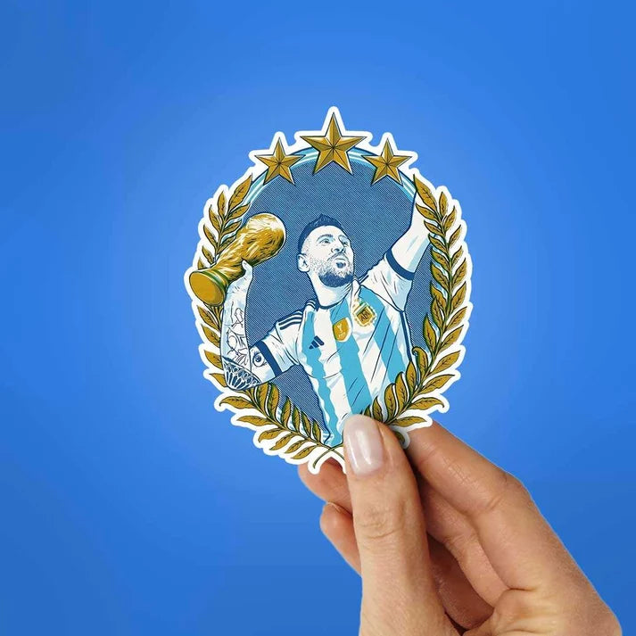 Messi World Cup Champion Sticker