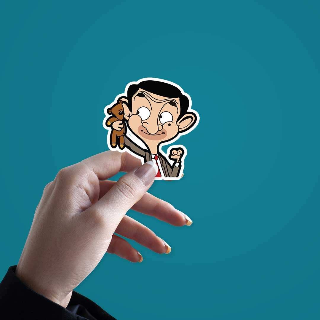 Mr. Bean and Teddy Sticker