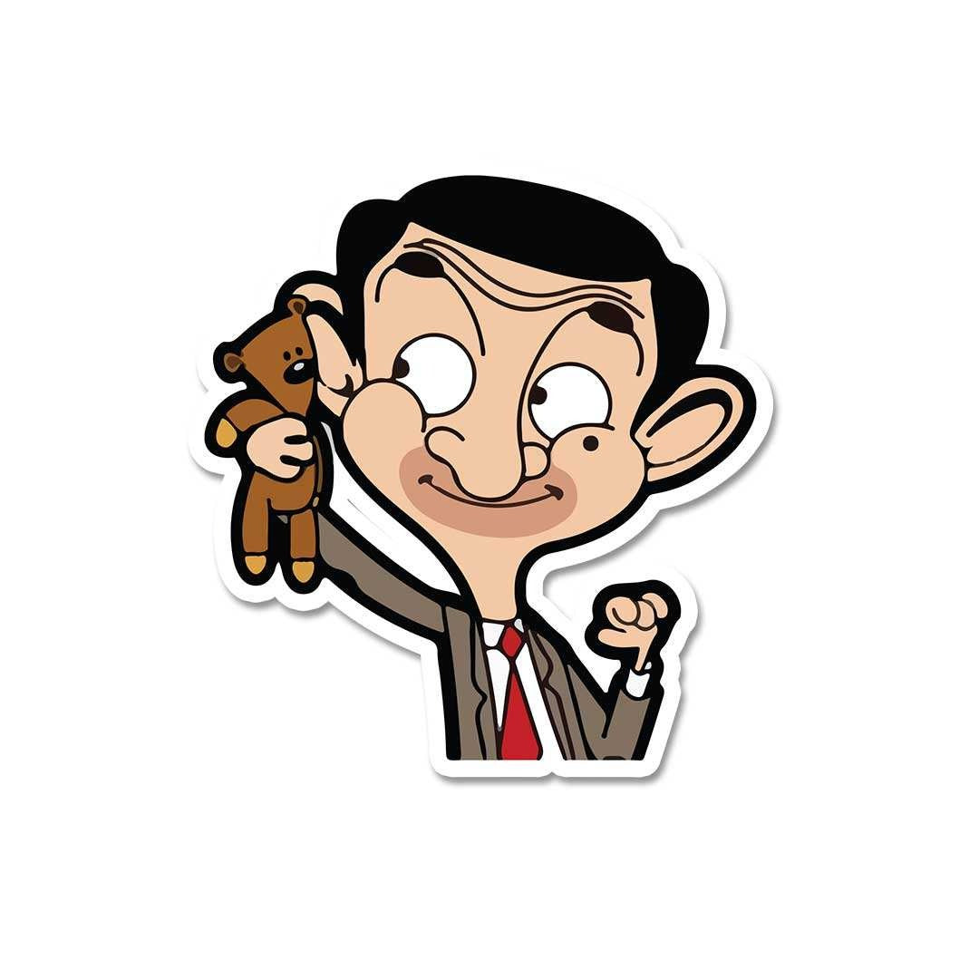 Mr. Bean and Teddy Sticker