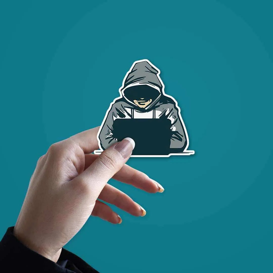 Hooded Hacker Vinyl Sticker