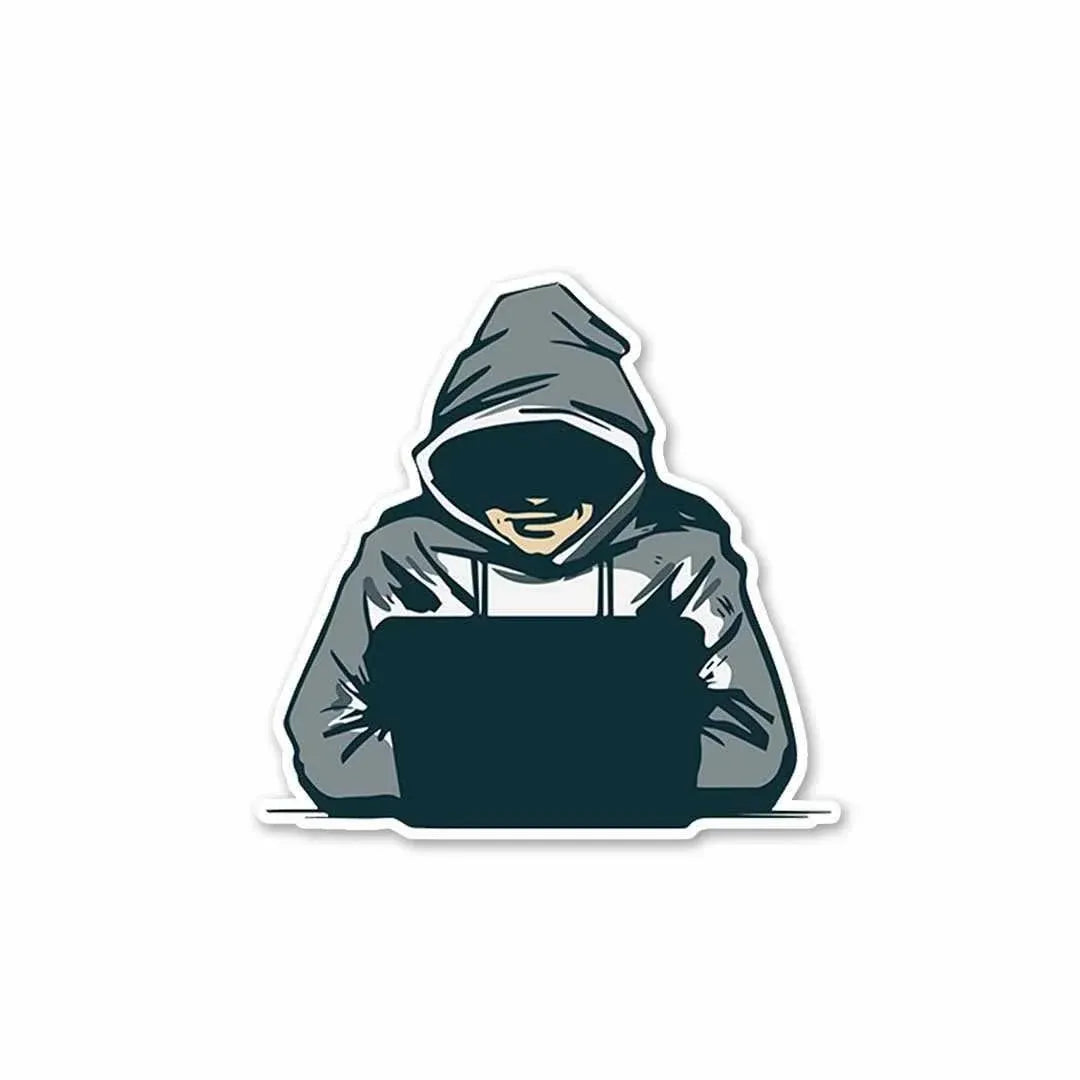 Hooded Hacker Vinyl Sticker