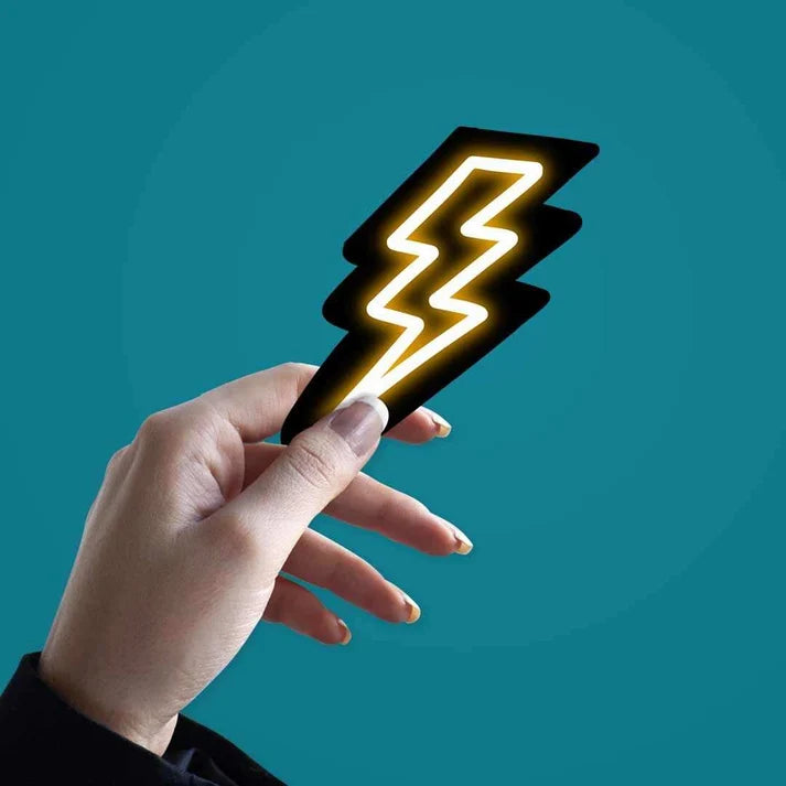 Neon Bolt Vinyl Sticker