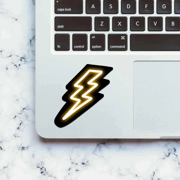 Neon Bolt Vinyl Sticker