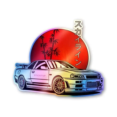JDM Skyline Sunset Vinyl Sticker